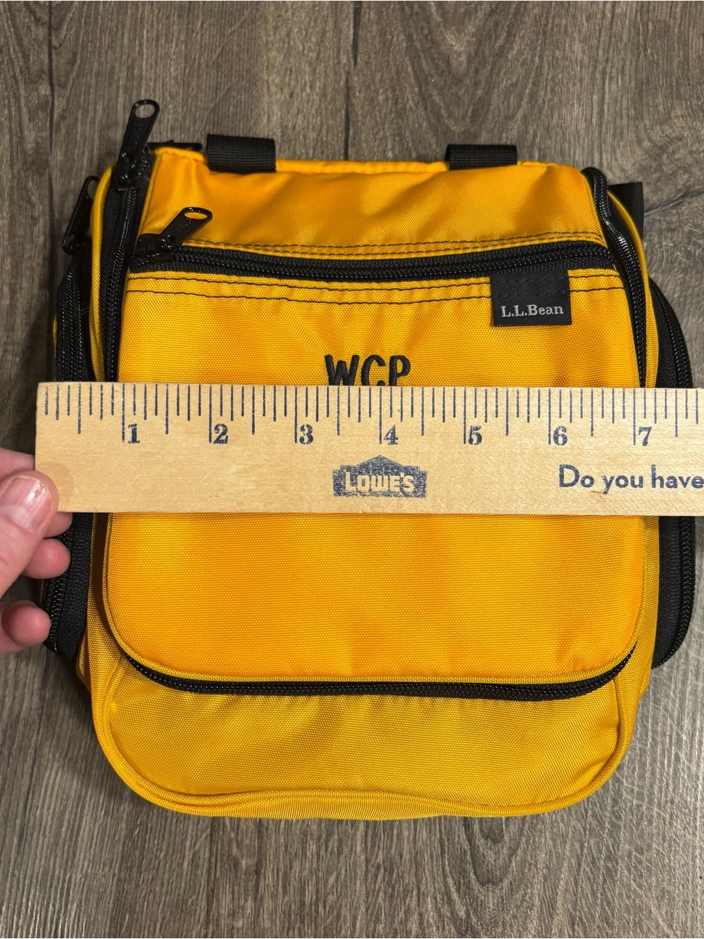 L.L. Bean Personal Organizer Bag Traveler Family Toiletry Bag Yellow Size Small - Picture 12 of 13